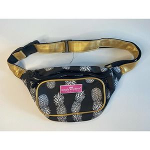 COPY - Simply Southern Preppy Bum Bag Fanny Pack Black with Gold / Pineapple De…